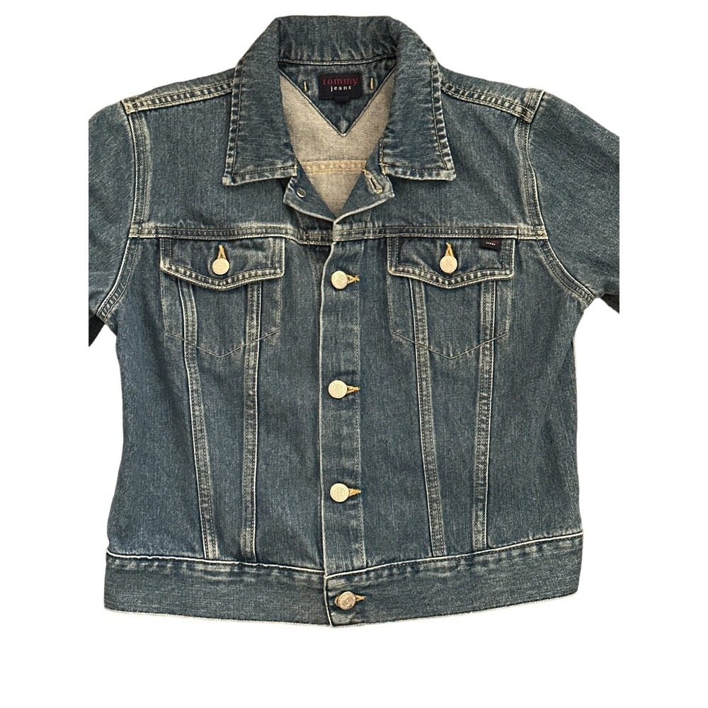 Vintage Tommy Jeans Womans Denim Ginny Jacket Size S P/CH RN# 66476 CA 20781